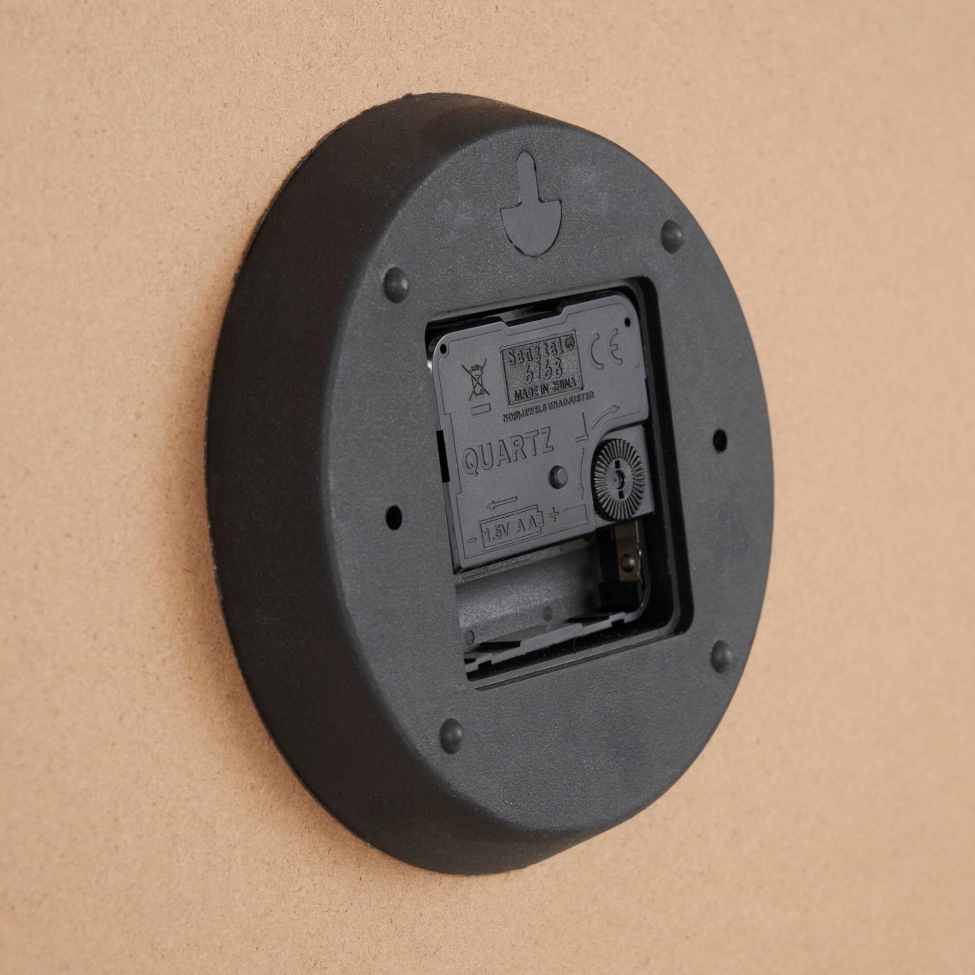 30" Natural Brown & White Mandala Wall Clock